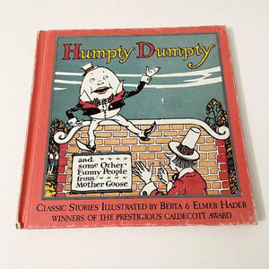 Vtg 1992 Humpty Dumpty and Some Other Funny People from Mother Goose Book